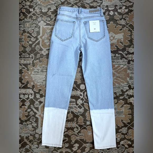 PRICE DROP Light Wash Dip Dye Cigarette Style Denim Jeans - Picture 2 of 15